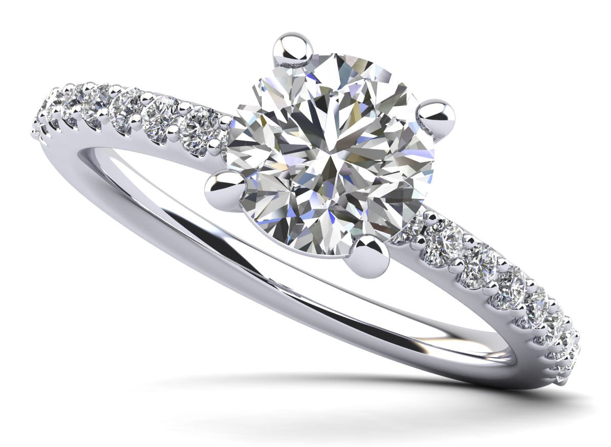 Brilliant Dreams Diamond Engagement Ring with 1.02 ct. (0.75 ct. center diamond) - Luxury Time NYC
